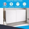 Atole Cache nourrice plomberie en acier Blanc - Largeur réglable - Taille 2 : 450 x 605 à 1150 x 150 mm