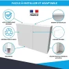 Atole Cache nourrice plomberie en acier Blanc - Largeur réglable - Taille 3 : 650 x 355 à 650 x 150 mm