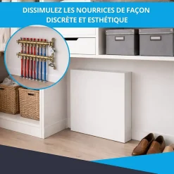 Atole Cache nourrice plomberie en acier Blanc - Largeur fixe - Taille 4 : 640 x 450 x 150 mm