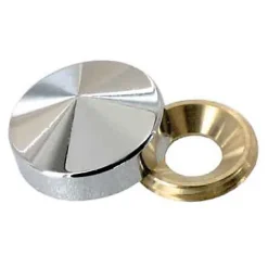 Diall Cache Vis Et Cache Trou-Cache-vis conique Laiton chrome ø16 mm