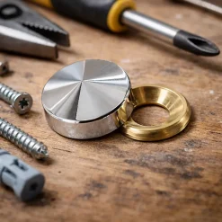 Diall Cache Vis Et Cache Trou-Cache-vis conique Laiton chrome ø16 mm