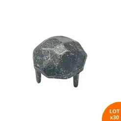 Secury-T Cache-vis martelé 3 griffes - En zamac gris / vieil argent