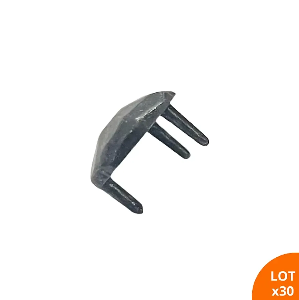 Secury-T Cache-vis martelé 3 griffes - En zamac gris / vieil argent