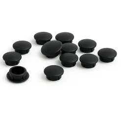Avosdim Cache vis noir diamètre 6mm - Lot de 10