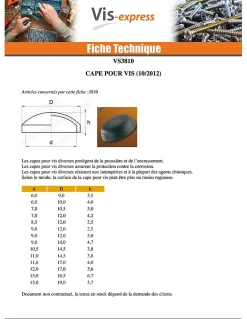 Vis Express Cache Vis Et Cache Trou-Cache vis Tête cylindrique bombée TCB Vis tôle DE4.8 Nylon RAL1014 - 10 pièces