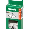 Spax France Cache-vis vis T20 blanc ø12 mm - 25 pièces