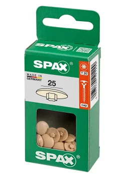 Spax France Cache Vis Et Cache Trou-Cache-vis vis torx T20 beige 25 pièces