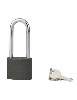 SP Cadenas, Antivol-Cadenas ACERA gris à clé, base 40 mm, anse 1/2 haute 61 mm, anse acier cémenté, 3 clés -