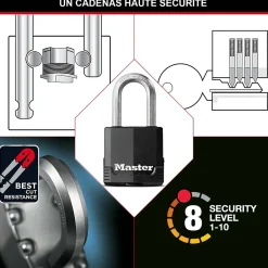 Master Lock Cadenas, Antivol-Cadenas Acier laminé Excell 48 x 46