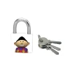 Thirard Cadenas, Antivol-Cadenas à clé Better World, acier, intérieur, anse acier, 30mm, 3 clés -