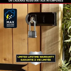 Master Lock Cadenas, Antivol-Cadenas à clé Excell M1EURDLH acier laminé l.45 mm hauteur de l'anse 51 mm
