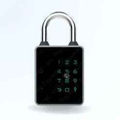 LOCKY Serrure Et Gâche Électrique-Cadenas à code et badge connecté pad - code, badge, bluetooth, et clé de secours