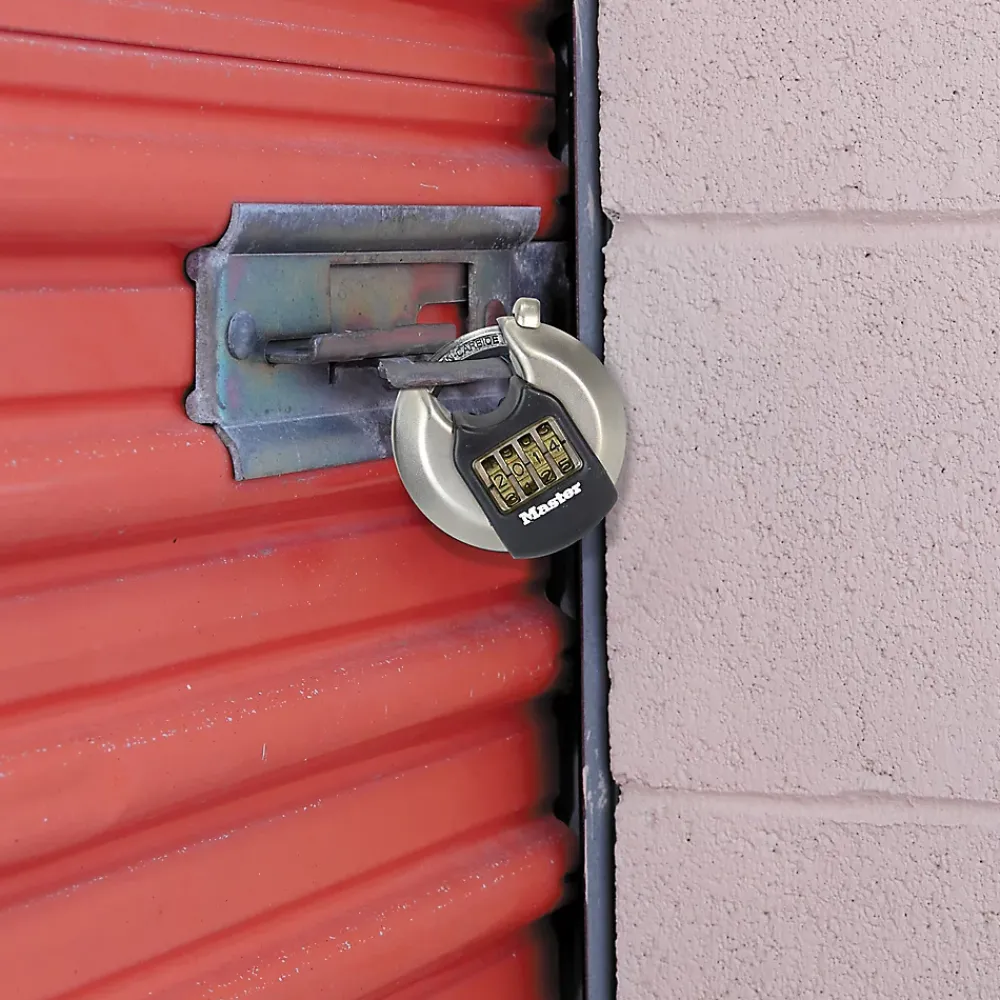 Master Lock Cadenas, Antivol-Cadenas à combinaison Excell M40EURDNUM disque en zinc Ø70 mm hauteur de l'anse 16 mm