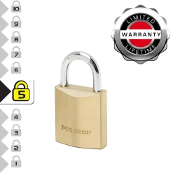 Master Lock Cadenas, Antivol-Cadenas laiton acier cémenté 30mm