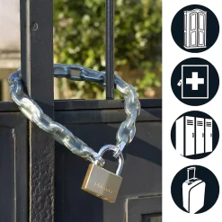 Master Lock Cadenas, Antivol-Cadenas laiton acier cémenté 30mm