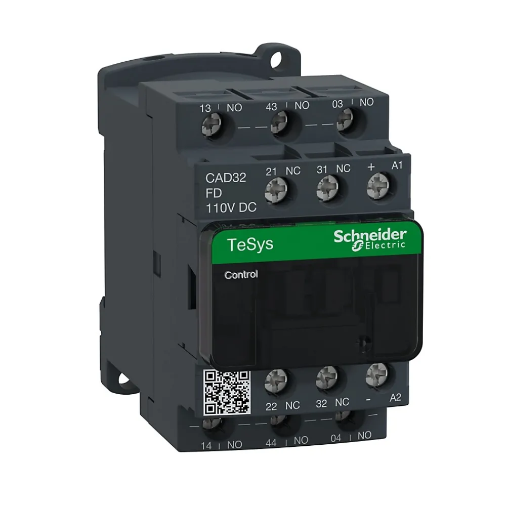 Schneider Electric Cad32fd Schneider - Contacteur 5p - 3no+2nf - 10a - Bobine 110vcc - Vis - Cad32