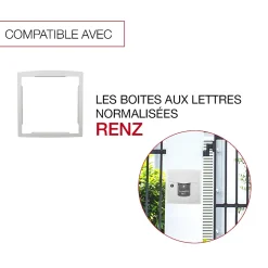 Renz Cadre D'Encastrement Pour Boîte Aux Lettres-Cadre d'encastrement Blanc 9010M