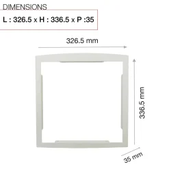 Renz Cadre d'encastrement Blanc neige brillant RAL 9016