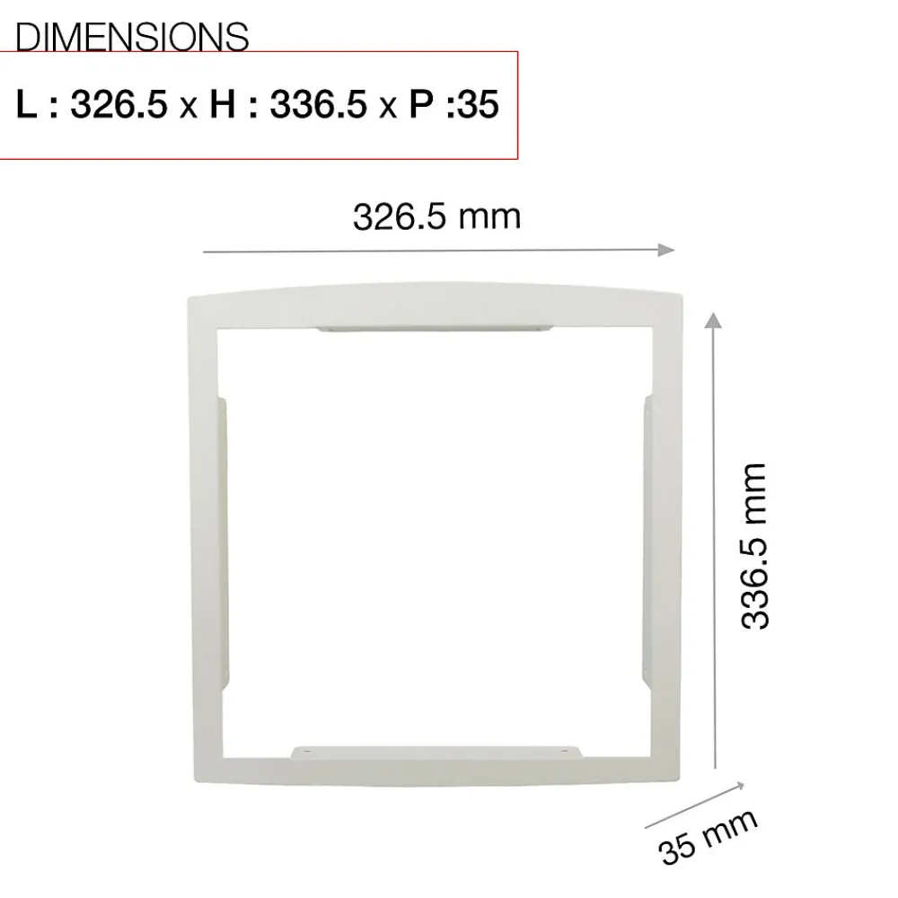 Renz Cadre d'encastrement Blanc neige brillant RAL 9016