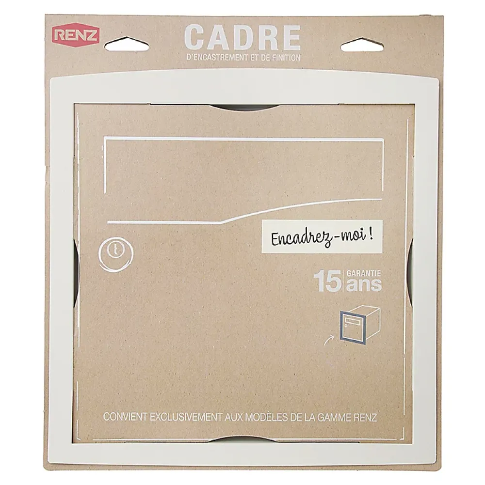 Renz Cadre d'encastrement Blanc neige brillant RAL 9016