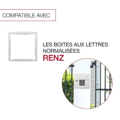 Renz Cadre d'encastrement Blanc neige brillant RAL 9016
