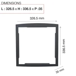 Renz Cadre D'Encastrement Pour Boîte Aux Lettres-Cadre d'encastrement Gris anthracite 7016M