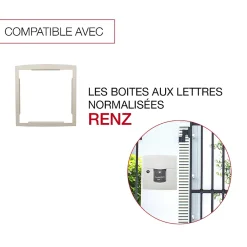 Renz Cadre D'Encastrement Pour Boîte Aux Lettres-Cadre d'encastrement Ton Pierre aspect sablé RAL 1013 S