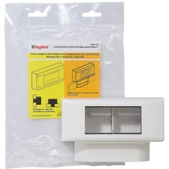 Legrand Cadre 2 postes Mosaic pour moulures et plinthes 12,5 mm