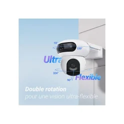 Ezviz Caméra De Surveillance-Caméra de surveillance exterieure motorisee double optique H90 2K