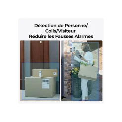 Reolink Caméra de surveillance Sonnette exterieur connectee D340W Noir