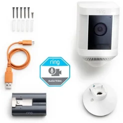 Ring Caméra de surveillance - - Spotlight Cam Plus Batterie - HD 1080p - Vision nocturne couleur