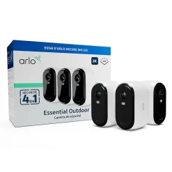 Arlo Caméra De Surveillance-Caméra de vidéosurveillance extérieure Essential2 2k blanc vendue par 3 pièces