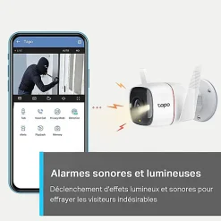TP-Link Caméra De Surveillance-Caméra de vidéosurveillance extérieure connectée Tapo C320WS 2K HD