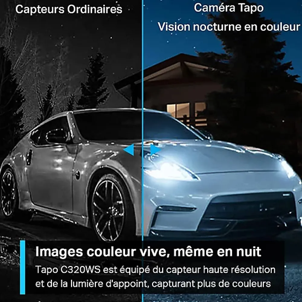TP-Link Caméra De Surveillance-Caméra de vidéosurveillance extérieure connectée Tapo C320WS 2K HD