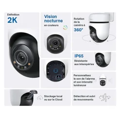 TP-Link Caméra De Surveillance-Caméra de vidéosurveillance extérieure Tapo TC41blanc