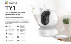 Ezviz Caméra de vidéosurveillance rotative TY1