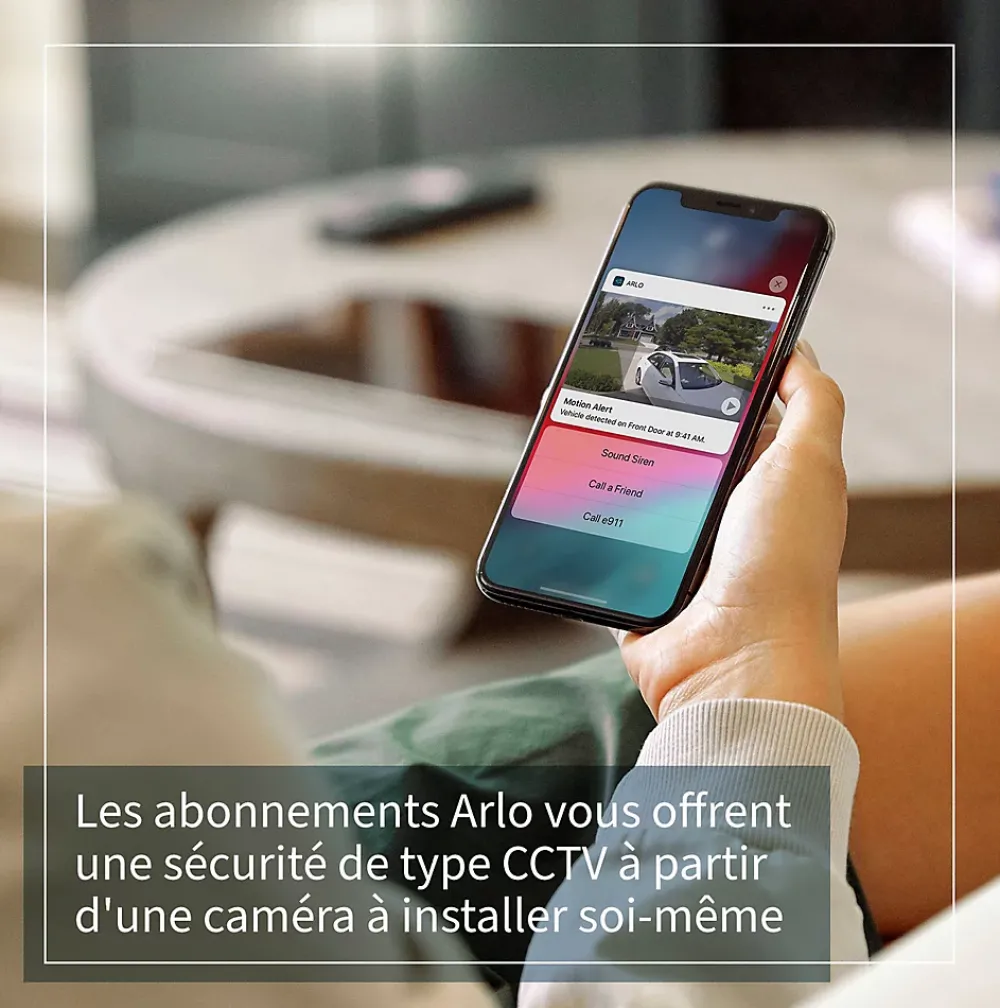 Arlo Caméra De Surveillance-Caméra de vidéosurveillance sans fil Essential Spotlight 1080p blanche