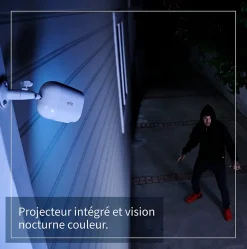 Arlo Caméra De Surveillance-Caméra de vidéosurveillance sans fil Essential Spotlight 1080p blanche