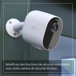 Arlo Caméra de vidéosurveillance sans fil Essential Spotlight 1080p blanche, lot de 3