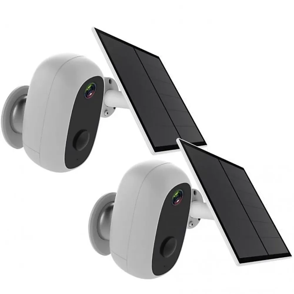 Chacon 2 caméras avec panneau solaire - - 2-IPCAM-BE03-PS - Extérieur - WiFi