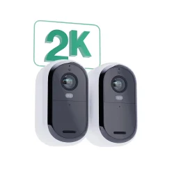 Arlo Caméra De Surveillance-2 caméras de vidéosurveillance extérieures 2K blanches Essential2