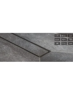 Karag Evacuation De Douche-Caniveau de douche BOARD FRAMELESS 120x120 cm-Acier inoxydable--55 --Acier inoxydable
