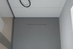Bernstein Evacuation De Douche-Caniveau de douche en Acier inox avec Siphon évacuation, Drain de cabine de douche avec Filtre anti-odeurs, Métal, FlexM03, 80cm
