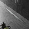 Sirhona Caniveau de Douche en acier inoxydable à l'Italienne, Canal de douche 100 cm avec Filtre à Cheveux
