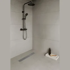 Saniverre Evacuation De Douche-Caniveau de douche Italienne DALA inox L.120 cm anti-odeurs + filtre, drainage performant -