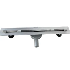 Saniverre Caniveau de douche italienne slim DEKI L.70 cm acier inoxydable avec siphon 360, drainage performant