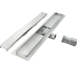Saniverre Evacuation De Douche-Caniveau de douche Italienne DALA inox L.90 cm anti-odeurs + filtre, drainage performant -