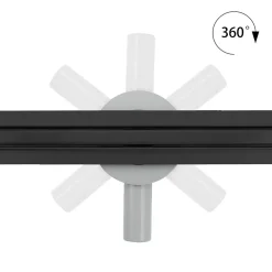 Saniverre Evacuation De Douche-Caniveau de douche italienne étroit TIKA L.70 cm acier inoxydable avec siphon 360, drainage 36l/min