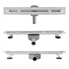 Saniverre Caniveau de douche italienne slim DEKI L.80 cm acier inoxydable avec siphon 360, drainage performant