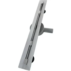 Saniverre Caniveau de douche italienne slim DEKI L.80 cm acier inoxydable avec siphon 360, drainage performant